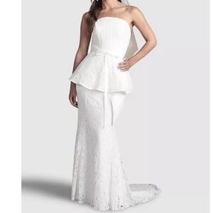 Peplum Lace Wedding Set